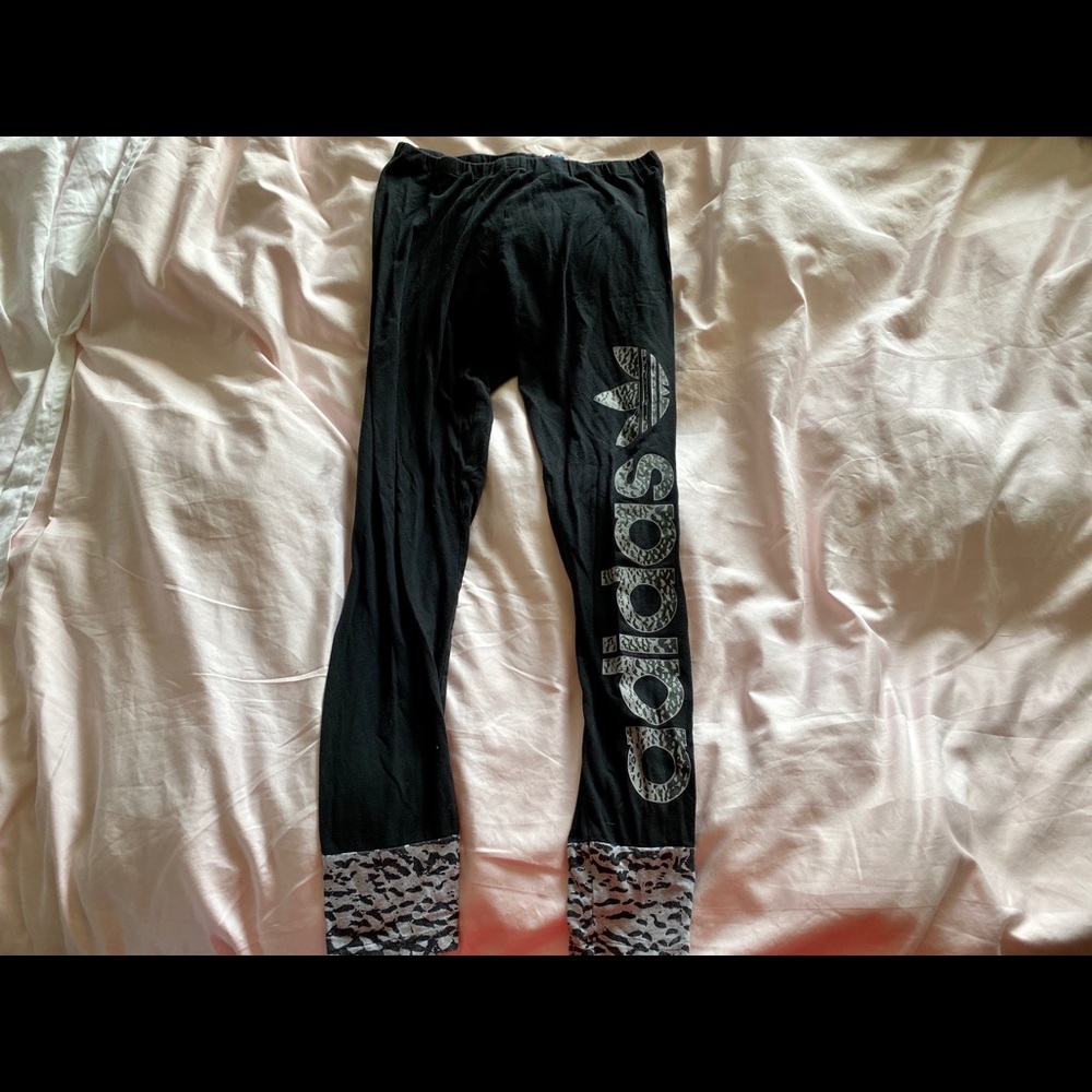 Adidas black leggings size medium